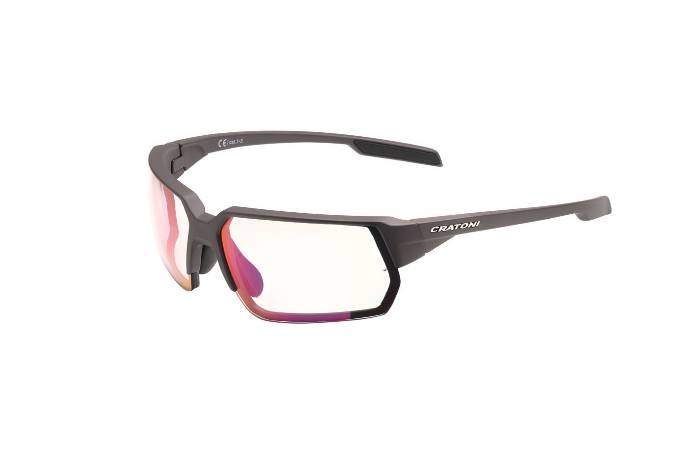 Cratoni C-LITE NXT MIRROR photochromic coffee rubber clear w/ plasma mirror